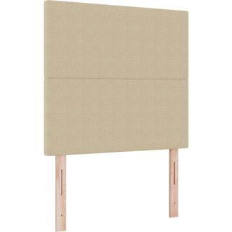 vidaXL Led Headboard with led Strip Lights Grey green 100 cm Fabric Vidaxl