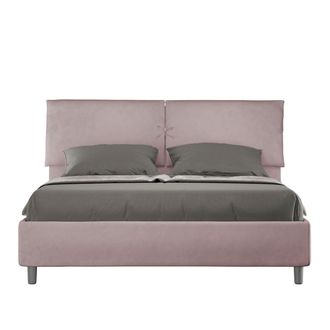 ITYhome Letto Matrimoniale E Rete 160x190 In Microfibra Glicine Mados