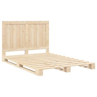 Berkfield Home Beautiful Bed Frame without Mattress with Headboard 140x200 cm So in Light Tan
