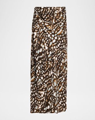 A.L.C. Jean Spotted Column Skirt