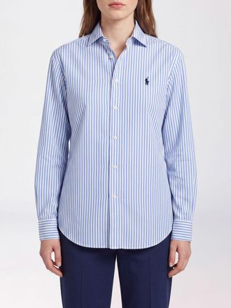 Polo Ralph Lauren Striped Cotton Shirt with Embroidered Pony Logo