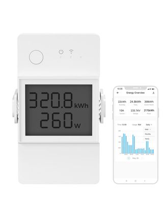OEM Interruttore Intelligente Wifi Elite Con Misurazione Del Consumo Energetico, Interruttore Wireless Ad Alta Potenza 20a/5000w, Wattmetro Compatibile Co