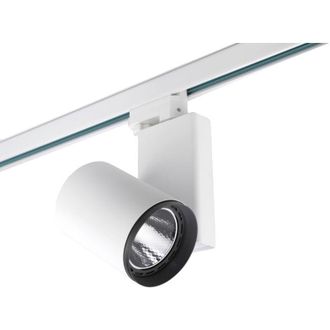 Leds - C4 Ledsc4 Mach3 - Foco De Carril Led 28.4w Y 1939lm Con Luz C&aacute;lida 3000k. Di&aacute;metro 9.6cm. Estructura De Aluminio. Color Blanco