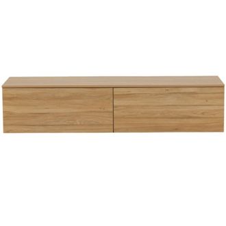 Venture Design Mueble de tv suspendido con 2 cajones de madera l160cm - madera clara