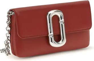 Marc Jacobs Saffiano Leather Shoulder Bag - Red