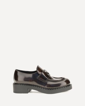 Prada Leather logo Loafers Female 37.5