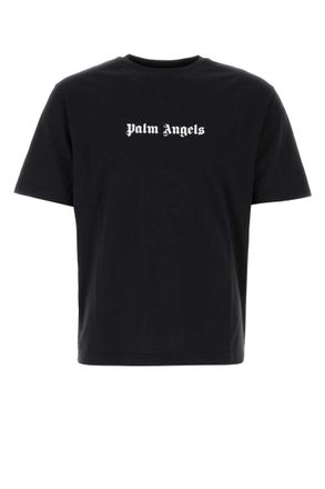 Palm Angels Black Embroidered Logo T-shirt