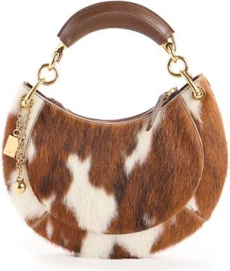Chlo&eacute; Banana Genuine Calf Hair Hobo Bag in Chocolate at Nordstrom