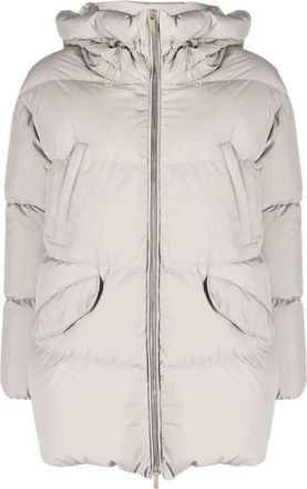 Moorer Grijze Calliope Pufferjas - Dames - Winterjassen - Grijs - 3XS - Polyester - Jassen