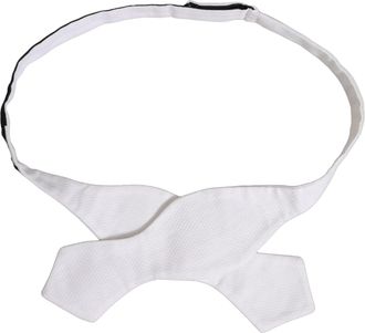 Dolce & Gabbana Silk Self-Tie Bow Tie - White