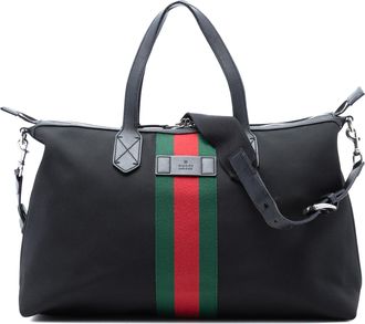 Gucci Black Techno Canvas Web Travel Bag