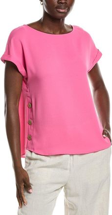 Jones New York Jasper Crepe Button Detail Blouse