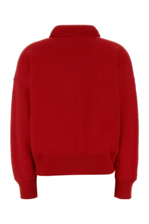Polo Ralph Lauren Half-Zip Cotton Blend Sweatshirt - Red