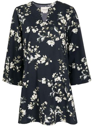 Bambah floral-print cotton-blend tunic - Black