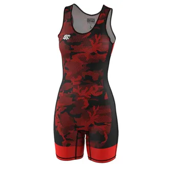 OEM Leotardo De Lucha Libre Havoc Para Mujer, Talla Xs, Color Rojo