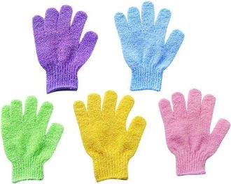 No Brand 5 Piezas De Guantes Exfoliantes Para El Cuerpo, Accesorios De Ba&ntilde;o, Guantes Para Exfoliar, Guantes De Ducha, Guante De Ba&ntilde;o Para Exfoliar, Guante De L