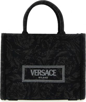 Versace Black Athena small shopping bag