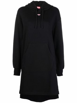 Diesel D-Ilse katoenen hoodie-jurk - Zwart