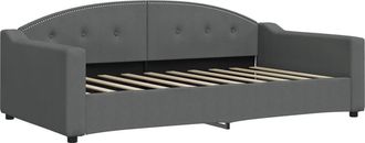 vidaXL Sof&aacute; Cama De Tela Gris Oscuro 100x190 Cm Vidaxl