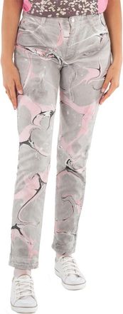 Stella McCartney Skinny Boyfriend Embroidered Logo Jeans, Waist Size 26