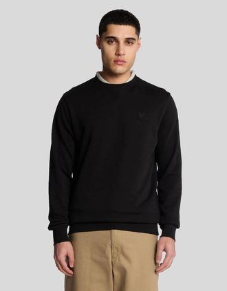 Lyle & Scott Lyle And Scott Mens Superfine Cotton Crew Neck Sweatshirt - Black - Size: XXL