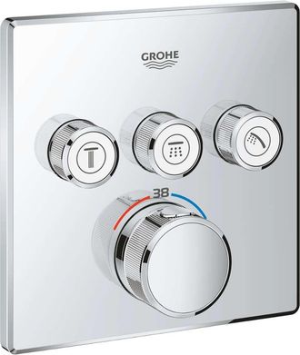 GROHE Grohtherm Smartcontrol - Miscelatore Termostatico A Tre Vie Ad Incasso Per Vasca Da Bagno, Cromato 29126000 - Grohe