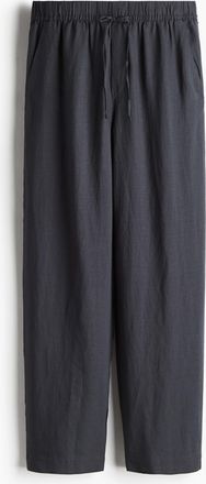 H&M Kordelzughose aus Leinenmix - Schwarz