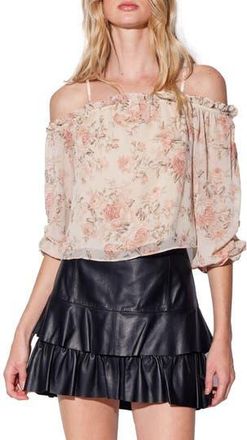 Walter Baker Ember Off-the-Shoulder Top in Blush Bouquet at Nordstrom Rack, Size X-Small