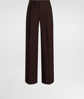 Dolce & Gabbana Silk And Gabardine Trousers - Man Pants And Shorts Brown 46