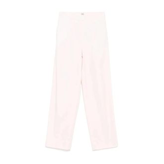 Toteme Straight Trousers - female - Tot&ecirc;Me - Straight Trousers - Pink - XS - Trousers