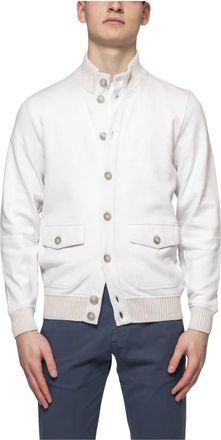 Fay Heren, Jassen, Wit, Maat: L Fleece