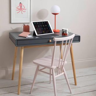 N&ouml;a & Nani Frank Desk in Dark Grey and Natural Pine