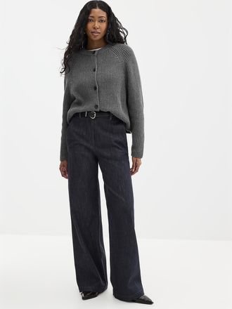 Marc O'Polo Womens Charcoal dress jean Fit: Wide leg, high rise