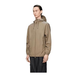 Rains Rain Jackets, male, Beige, Size: XS Storm Breaker W3 Jacket