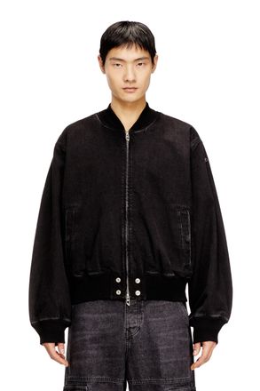Diesel Bomber jacket in denim - Denim Jackets - Unisex - Black