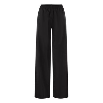 Fabiana Filippi Flanellen broek van scheerwol - Dames - Broeken - Zwart - Maat: XS Wol