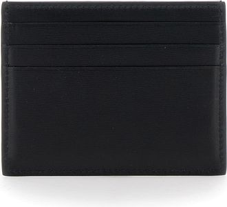 Ferragamo Mens Card Holder Florence Black Calfskin Accessory