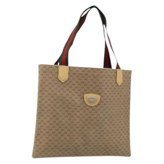Gucci Pre-owned Tote Bags, female, Beige, Size: ONE SIZE Pre-owned Plastic gucci-bags