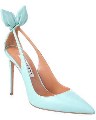 Aquazzura Bow-Tie Leather Pump