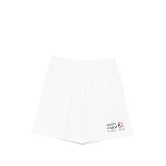 Sporty & Rich Lena Logo-print Elasticated Shorts