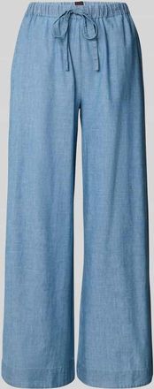 Stefanel Stoffhose mit elastischem Bund in Jeansblau, Größe 36