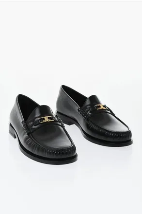 Celine Brushed Leather Loafers TRIOMPHE size 40