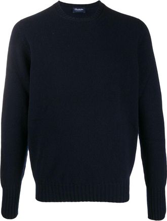 Drumohr Navy Blue Round neck long sleeves sweather