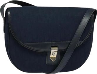 Dior Pre-owned Cross Body Bags, female, Blue, Size: ONE SIZE Pre-owned Trotter Canvas Shoulder Bag
