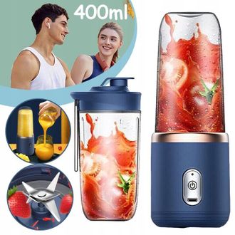 OEM Batidora Port&aacute;til Con 2 Botellas De 400 Ml, Seis Cuchillas, Ideal Para Mezclar