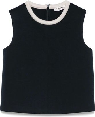 Max Mara Canotta con dettaglio a contrasto - Blu