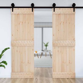 Berkfield Home Beautiful Door NARVIK 70x210 cm Solid Wood Pine in Light Tan