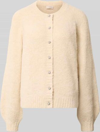 Freequent Strickjacke mit Rundhalsausschnitt Modell Luisa in Beige, Größe XXL