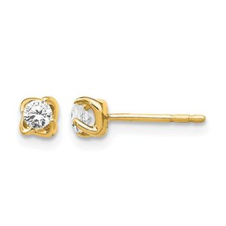 Diamond2Deal 14k Gold 1/5 Ct Lab Grown Diamond Stud Earrings