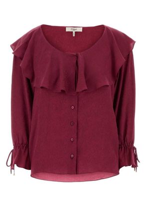 Chlo&eacute; Maroon Regular Solid Shirt